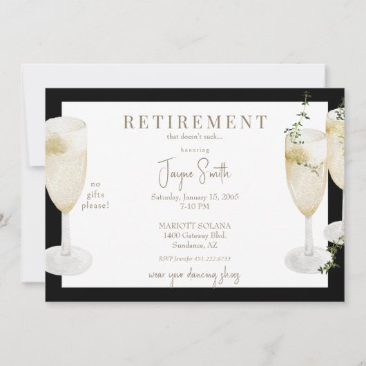 Pensioenfeest "dat is niet klote" Zwart Kaart (Voorkant)