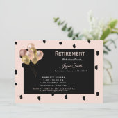 Pensioenfeest "dat niet zuigt" Pink & Black Kaart (Staand voorkant)