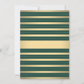 Pensioenfeest Elegante groene en gouden script Kaart (Achterkant)