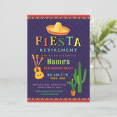 Pensioenfeest Fiesta Mexicaanse cactus gitaar Kaart (Staand voorkant)