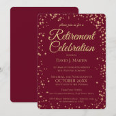 Pensioenfeest Formeel Glans Zakelijk Kaart (Voorkant / Achterkant)