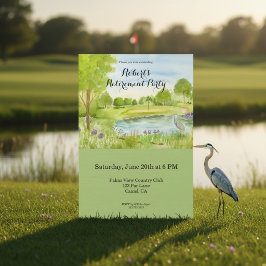 Pensioenfeest Golfbaan met Reiger Kaart
