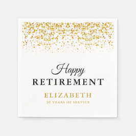 Pensioenfeest Gouden Glitter Napkins Servet