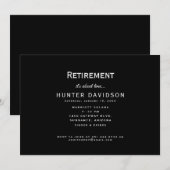 Pensioenfeest "Het wordt tijd" Zwart & Wit I Kaart (Voorkant / Achterkant)