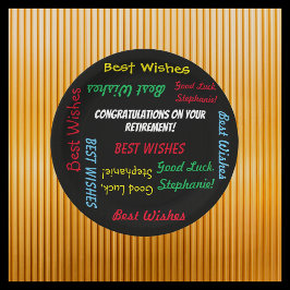 Pensioenfeest Kleurrijke PLEZIER Papieren Bordje