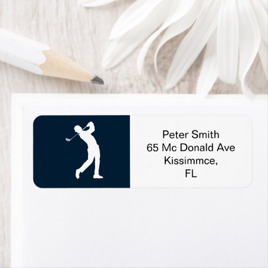 Pensioenfeest met golfthema etiket (Insitu)