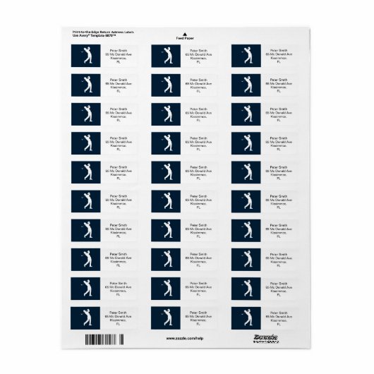 Pensioenfeest met golfthema etiket (Full Sheet)