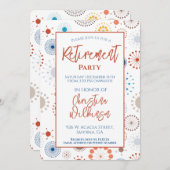 Pensioenfeest Mid Century Modern Starburst Kaart (Voorkant / Achterkant)