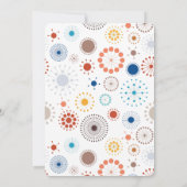 Pensioenfeest Mid Century Modern Starburst Kaart (Achterkant)