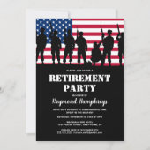 Pensioenfeest | Militaire Soldaat Vlag Kaart (Voorkant)