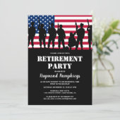 Pensioenfeest | Militaire Soldaat Vlag Kaart (Staand voorkant)