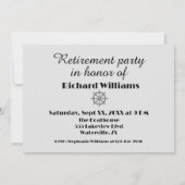 Pensioenfeest Nautisch zeilen Thema Modern Kaart (Achterkant)