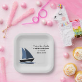 Pensioenfeest Nautisch zeilen Thema Modern Papieren Bordje (Feest)