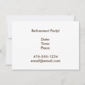 Pensioenfeest - Pas uw uitnodiging aan (Achterkant)