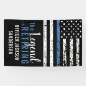 Pensioenfeest Politie Uitdiensttredende Handhaving Spandoek (Horizontaal)