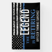 Pensioenfeest Politie Uitdiensttreding Handhaving Spandoek (Verticaal)