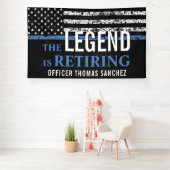 Pensioenfeest Politie Uitdiensttreding Handhaving Spandoek (Insitu)