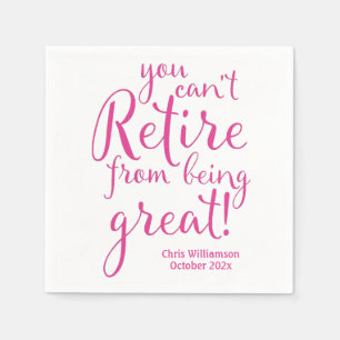 Pensioenfeest Roze Pensioen Groot Servet