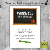 Pensioenfeest Schoolleerkracht Schoolbord Kaart