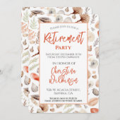 Pensioenfeest Seashell Beach Zomer Kaart (Voorkant / Achterkant)