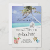 Pensioenfeest Tropisch strand Kaart (Voorkant)