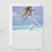 Pensioenfeest Tropisch strand Kaart (Achterkant)
