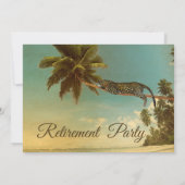 Pensioenfeest Tropische Palm Leopard Foto Kaart (Achterkant)