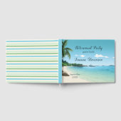 Pensioenfeest Tropische strandpalmbomen Gastenboek (Volledig)