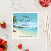 Pensioenfeest Tropische strandpalmbomen Servet (Insitu)