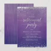 Pensioenfeest Uitnodigen - Aangepast, Elegant, Zil Kaart (Voorkant / Achterkant)