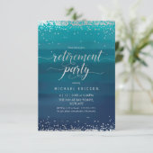 Pensioenfeest Uitnodigen - Klein, Elegant, Eenvoud Kaart (Staand voorkant)