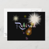 Pensioenfeest Uitnodiging Briefkaart (Voorkant / Achterkant)