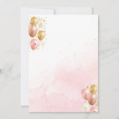 Pensioenfeest Uitnodiging Goud Roze Modern (Achterkant)