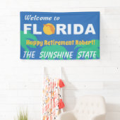 Pensioenfeest Verhuizen naar Florida Spandoek (Insitu)