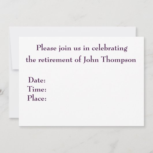 Pensioenfeest viering Royal Blue Stripes Kaart (Achterkant)