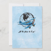 Pensioenfeest Volgende Avontuur Reisvliegtuig Kaart (Achterkant)