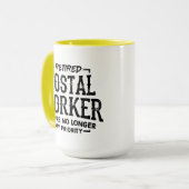 Pensioenfeest voor collega-postmedewerker mok (Voorkant links)