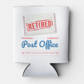 Pensioenfeest voor gepensioneerde postbode blikjeskoeler (Voorkant)