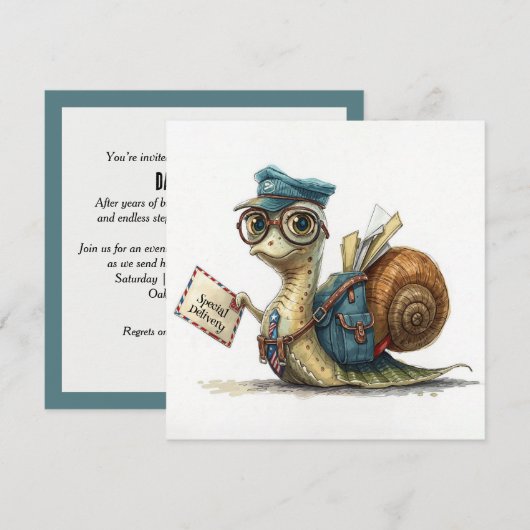 Pensioenfeest voor Postbode Kaart (Voorkant / Achterkant)