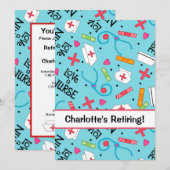 Pensioenfeest voor verpleegkundigen Turquoise Blue Kaart (Voorkant / Achterkant)