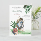 Pensioenfeest voor Vrouw Uitnodiging (Staand voorkant)