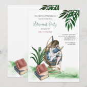 Pensioenfeest voor Vrouw Uitnodiging (Voorkant / Achterkant)