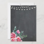 Pensioenfeest Vrouwenbloemroze Uitnodigen Kaart (Achterkant)