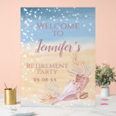 Pensioenfeest Welkom Beach Coast Acryl Bord (Huwelijk)