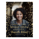 Pensioenfeest welkomstbord met foto perfect poster (Voorkant)