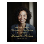 Pensioenfeest welkomstbord met foto perfect poster (Voorkant)