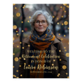 Pensioenfeest welkomstbord met foto perfect poster (Voorkant)