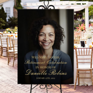 Pensioenfeest welkomstbord met foto perfect poster