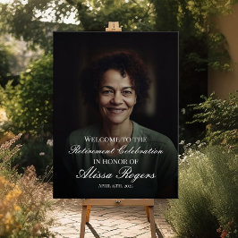 Pensioenfeest welkomstbord met foto perfect poster