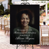 Pensioenfeest welkomstbord met foto perfect poster
